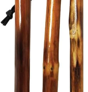 SE 3 Piece 55" Detachable Pine Wood Walking/Hiking Stick with Metal Tip, Reinforced Rubber Tip, and Water-Resistant Travel Pouch - Portable and Durable for Outdoor Adventures